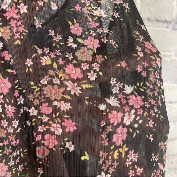 Free People Avery Slip Dress Sheer Floral Distressed Ruffle Hem Petticoat Dress - Picture 10 of 12